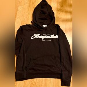 Aeropostale Black Hoodie with White Logo